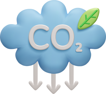 CO2 Emission Reduction 3D Icon